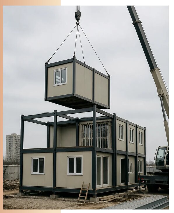 Изготовление двухэтажных модульных зданий под ключ в Батайске